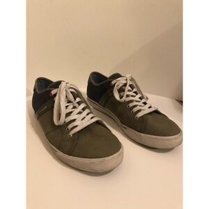 Tommy Hilfiger AMROAMER Shoes Olive Green‎ Navy Low Top Men's US Size 12 Canvas
